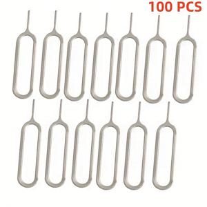 100개/롯 SIM 카드 트레이 핀 추출용 바늘 오프너 이젝터, 아이폰 12 및 삼성 화웨이용 범용 모바일 폰용