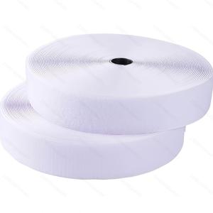 2롤 5M X 20Mm 재봉 후크 루프 웨빙 | 간편한 재봉 | 뛰어난 그립력 | 접착식이 아닌 뒷면 나일론 원단 테이프, 의류 재봉 공예 및 프로젝트에 적합, 고정 테이프, 흰색 (후크 측 1롤, 플러시 측 1롤)