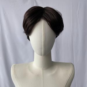 남성용 가발 센터 파트 숏 헤어 가발 푹신하고 멋진 가발 헤어 볼륨 증가 레이브 파티 크리스마스 간편 트렌디 스타일리시