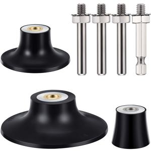 다이그라인더 액세서리용 1/4인치 샹크 더블 교체 로드 디스크 회전 공구 패드 홀더 키트 포함 4pcs 디스크 패드 홀더 브리스틀 디스크 세트, 1, 2, 3인치 샌더 디스크 홀더 포함