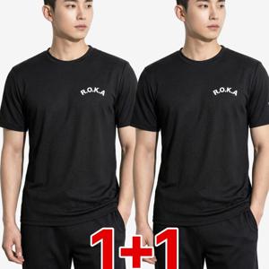 (1+1)( 2장세트! ) 남녀공용 로카티 코리아 아미 기능성 메쉬 반팔 라운드 티셔츠 ROKA(U7OPSS42)
