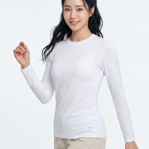 BFL 여성 냉감 아웃도어 등산/골프/러닝 레이어드 쿨링 긴팔 라운드 티셔츠 썸머퀸(W5ST08)
