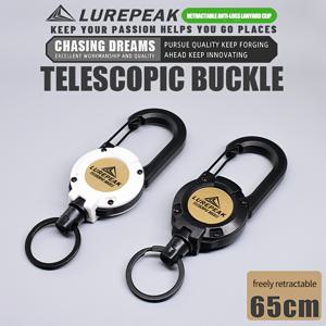2개/세트, 고탄성 분실 방지 버클, 루어 클램프 버클, 낚시 장비 retractable 버클, 다기능 휴대용 걸이 후크, retractable 스틸 와이어 로프 후크 캠핑 라이트 후크, 백팩 U자형 간편 풀 후크, 키 체인, 배터리 없음