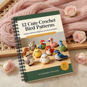 1개 코바늘 새 패턴 노트북, 진행 기록 페이지, 스티치 연습 페이지, 수제 콘텐츠 크리에이터, 산뜻하고 치유적인 뜨개질 선물, 초보 뜨개질자, 수제 원예 애호가에게 적합
