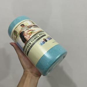 파란색 65개 청소용 천, 재사용 가능하고 초흡수성, 두꺼운 롤, 보풀 없는 세탁 가능한 천, 주방, 창문, 자동차, 컵에 적합 - 블랙 테크 고강도 타월