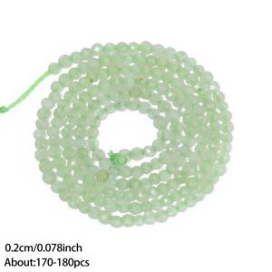 2/3/4mm 천연석 파티트 그린 칼세도니 소형 비즈, 정교한 루스 비즈, 주얼리 제작 팔찌, 목걸이, 귀걸이 공예 여성 선물