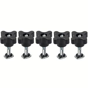 5개 T-트랙 볼트 노브 키트 T-트랙 볼트 T-트랙 목공 장비 및 장비용 추가 M6X40