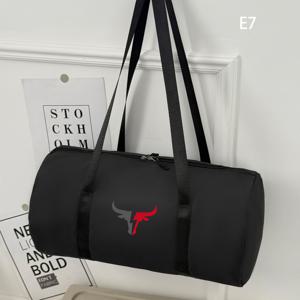 1개 패션 이지 대용량 스포츠 피트니스 가방, 요가 가방, 만화 빨간색 회색 소 패턴 디자인, 튼튼한 지퍼 잠금 및 상단 개방형, 넉넉한 짐 가방, 헬스장, 여행, 스포츠 적합