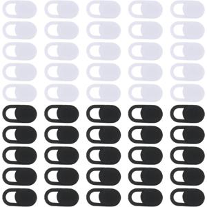 50개입 카메라 프라이버시 커버 - 노트북, 데스크탑, 스마트폰용 초슬림 안티스파이 필름, 셔터 커버, 휴대폰/태블릿 PC 카메라용 프라이버시 쉴드 설치