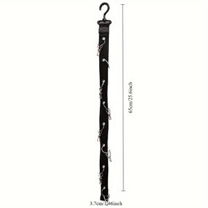 스테인리스 스틸 모자 걸이 (클립 8개 포함) - 야구 모자, 비저, 옷 16개 걸이, 여름 장식 - 다용도 비전기 모자 정리함 (가정용, 옷장에 적합)