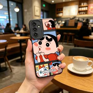 휴대폰 케이스 - 프린트 휴대폰 케이스 - 크레용신ちゃん TPU 케이스, 멋진 귀여운 애니메이션 만화 여름 , 삼성 갤럭시 S26 울트라/S25 플러스/S24 FE/S23/S22 시리즈