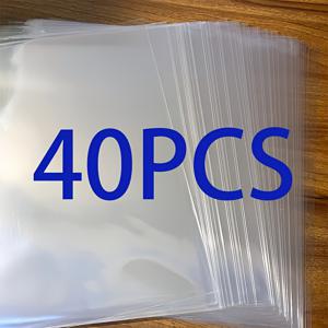 40팩 12인치 비닐 레코드 슬리브 - 투명 PVC 보관백 - LP, 박스 및 세트를 위한 완전 보호, 가볍고 내구성 있는 폴리에틸렌 소재, 음악 애호가에게 이상적, 투명 디자인, 얇은 필름