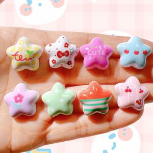귀여운 오각별 냉장고 자석 8개 세트, 가정 장식용, 소형 받침대가 있는 레진 장식용 자석, 냉장고, 식기세척기, 사진 전시대, 사무실, 사물함용, 명절 선물(밸런타인데이, 크리스마스)