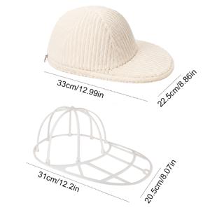 3D 모자 셰이퍼 지지대가 있는 모자 세탁망, 부드러운 셔닐 딥클리닝 내부의 야구 모자 세탁 보호대, 대부분의 곡선형 및 평면 챙 모자에 맞는 세탁기 사용 모자 클리너, 세탁망