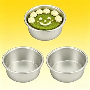 3개 세트, 원형 케이크 몰드, 4.5인치 알루미늄 케이크 몰드, 논스틱, 제거 및 세척 용이, 미니 크림 케이크, 쉬폰 케이크, 푸딩, 바스크 케이크, 무스 케이크에 적합, 가족 모임 및 휴일 파티에 완벽