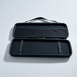 EVA 하드 쉘 기계식 키보드 파우치 방진 61/64/68/75/87/98/100/108 키보드 호환 메시 포켓 후크 앤 루프 보관 디자인 마우스 데이터 케이블 키캡 풀러 보관 가능