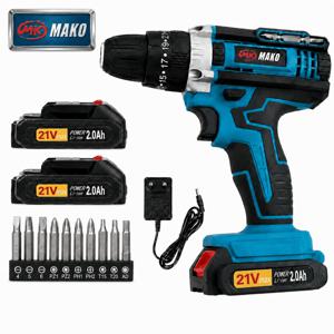 21V 무선 전동드릴 드라이버 2000mAh 배터리 1개 가정용 DIY 공구 풀세트