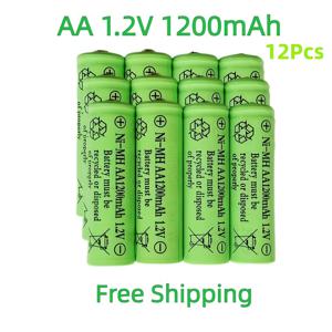8/12/16/20개, AA 1200mAh 태양광 조명용 배터리 고용량 1.2V Ni-MH 충전식 AA 배터리, 야외 태양광 조명, 배터리 스트링 라이트, TV 리모컨, 무선 마우스, 라디오, 손전등, 장시간 사용 가능, 최대 1200회 충전 가능, 사전 충전