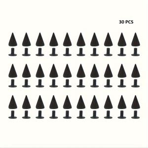 실버/건 블랙 콘 스터드 스크류백 스터드 콘 리벳 (스크루 포함), 의류 공예, 가죽 공예, 멋진 리벳 펑크 신발, 의류, 가방