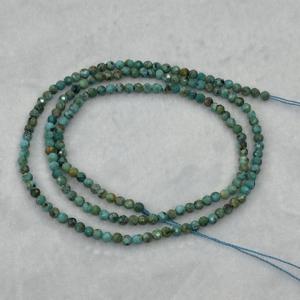 2mm 천연 터키석 비즈, 주얼리 만들기용 라운드 컷팅 구슬, DIY 팔찌 및 목걸이 액세서리, 비즈 & 비즈 세트