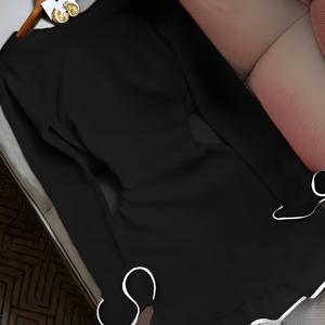 가을 겨울 여성용 블랙 라운드넥 섹시 긴팔 플리츠 드레스