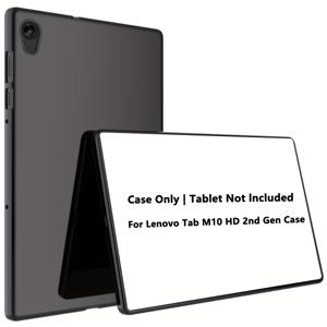 레노버 탭 M10 HD 2세대 10.1인치 TB-X306X TB-X306F M10 HD (2세대) 호환 블랙 쉘 보호 케이스, 매트 소재 충격 방지 소프트 탄성 태블릿 컴퓨터 보호 케이스, 블랙 백 커버 포함