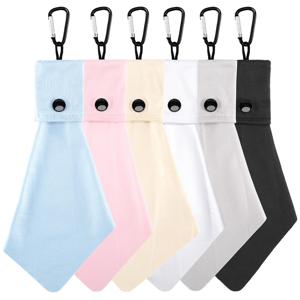 6개입 극세사 안경 클리닝 천, 렌즈 안경 & 스크린 클리너 - 재사용 가능, 휴대용 키체인 & 파우치 포함 - 선글라스, 보석, 휴대폰 클리너 천 (모든 색상)