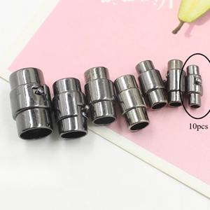 10개 소가죽 스냅 클립 - 핸드메이드 DIY 공예 팩, 이중 보안 직조 로프 끝 연결, 헤어밴드, 키체인용 패스너 (가죽공예 호환), DIY 지갑 만들기