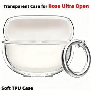 Bose Ultra 오픈형 이어버드 케이스 커버, Bose Ultra 오픈 케이스 커버 2024용 귀여운 스파클 블링, Bose 오픈형 이어버드용 부드러운 TPU 커버