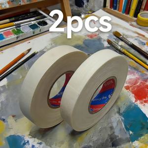 페인트 테이프 2개, 0.59인치 X 1968.5인치, 범용 베이지 페인트 테이프, 가정, 사무실, 학용품, 미술, 공예, 라벨링, 와시 테이프, DIY 프로젝트용