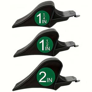 3개 헤어 클리퍼 가드 (, No. 12, ) 사이즈 1.5인치/1.25인치/2인치 - 튼튼한 플라스틱 헤어 커팅 가드, 곱슬/웨이브 모발에 적합, 대부분의 가위에 가장 적합, 회색/검정/흰색 - 전문가 및 가정용 살롱 사용