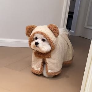 강아지 옷 겨울 케이프 담요 두꺼운 코트, 테디 비콘 미디엄 소형견 애완동물 의류, 목욕 가운으로 사용 가능, 속건성 초흡수성 목욕 후 케이프, 겨울 따뜻한 재킷, 흡수성 강아지 스웨터