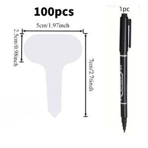 101개 세트, 7cm X 5cm 플라스틱 식물 라벨 + 검은색 마커 1개, 화분 식물, 허브, 채소, 꽃, 온실, 농장 표시용
