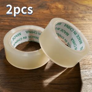투명 포장 테이프 2롤, 4cm x 35m, 높은 점도 폭 넓은 포장 테이프, 배송 밀봉, 사무실 가정용 보관, 학생 수제 다용도 사용