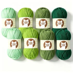 DIY 공예, 옷 코바늘 뜨개질, 핸드백, 쿠션용 멀티컬러 소프트 수제 손으로 짠 뜨개실 8개 세트 - 아미구루미, 담요, 장식용 실 포함 혼합 색상