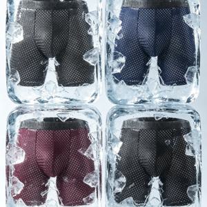 그래핀 파우치 남성용 복서 브리프 랜덤 3개 세트 - 스포츠 및 헬스용 메쉬 통기성, 심리스 엉덩이 디자인, 높은 신축성의 擦擦방지 보이지 않는 복서팬티