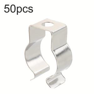 50개 T5 U 클립 홀더 브래킷 - 형광등/LED 전구/파이프 클램프용
