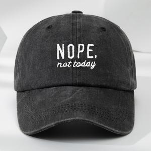 ONPE 고품질 자수 야구 모자 워싱 빈티지 디스트레스드 덕빌 캡 조절 가능한 둘레 부드러운 상단 편안한 햇빛 가리개