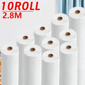 10롤, 3D 리넨 질감 접착식 벽지, 폼 두꺼운 벽 스티커, 떼어 붙이기 쉬움, 고급스러운 디자인, 강력한 부착력, 거실·식당·욕실·주방 장식용 홈 데코 벽지