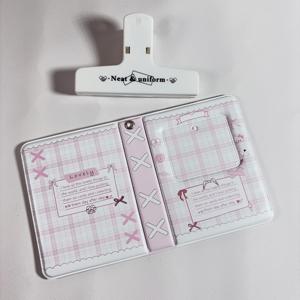 3인치 K팝 포토카드 앨범 - 만화 하트 디자인 - 걸이형 장식, 팬 상품 선물 보관함 | 내구성 있는 PVC 소재 - 미니 K팝 카드 홀더 앨범 - 여성 및 소녀를 위한 생일 선물용, 40포켓 - 사진 보관용, 후지미니필름과 호환