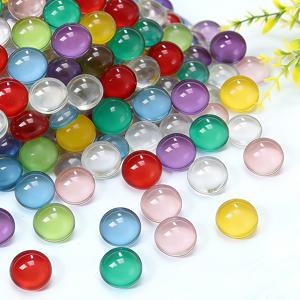 63개 아크릴 평면 바닥 비즈 정원 조경 조약돌은 결혼식, 파티, 공예, 가정 장식, 테이블 장식, 꽃병 채우기, 사진 소품, 어항 채우기, 교육 용품, 감각 상자에 적합합니다.