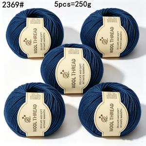 5개 묶음 290 알파카 울 털실, 롤당 50G, 총 250G, 초보자를 위한 중간 두께 뜨개질 코바늘 털실, 캐주얼 바 뜨개질 재료, 스웨터, 코트, 드레스, 머리띠, 장갑, 바지, 담요에 적합