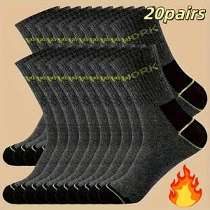 20/30켤레, 남녀공용 두꺼운 가을/겨울 양말, 방취 및 흡습 폴리에스터 소재, 168-니트 공예, 아웃도어 스포츠 & 캐주얼 비즈니스 양말