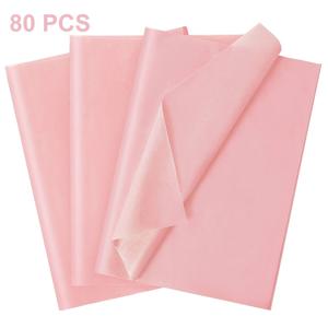선물 가방용 40/80개입 연한 핑크 티슈 페이퍼 - 14X20인치, 가벼우면서 얇음 - 선물 포장, 공예, 생일, 결혼식, 어버이날, 파티 장식용 - 공예가 및 매니아를 위한 완벽한 선물
