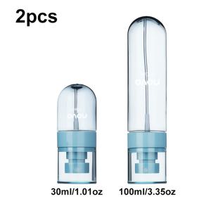 2개입 초미세 미스트 스프레이 병 - 리필 가능 & 연속 분사, 30ml(1.01oz) 100ml(3.) 용량, 누수 방지, 휴대용 뒤집어쓰기 스프레이 디스펜서, 에센셜 오일, 로션, 헤어 스타일링용 투명 병