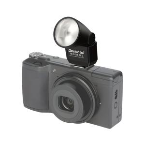 Desiontal F02Mini 휴대용 핫슈 카메라 탑 플래시, Type-C 케이블 충전, Canon Nikon Sony Fuji Olympus용 범용 단일 접점 핫슈