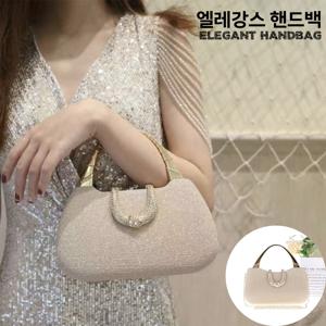빈티지 메탈 스트랩 포멀 클러치백 여성용 미니 크로스백 토트백 라운드 체인 핸드백 파티 드레스 연회 가방