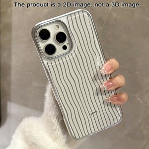 휴대폰 케이스 - 라이트 그레이 패턴 아이폰 17 16 15 14 13 12 11 Pro Max 고급 강화 유리 후면 커버 2D 프린팅에 적합