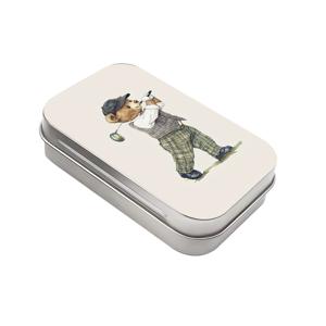 1개 메탈 골프 티 틴 박스, 귀여운 물 - 컬러 골퍼 디자인, 골프 티 보관 및 정리함, 골프 코스, 연습장, 골프 여행에 적합, 골퍼용 메탈 골프 티 케이스