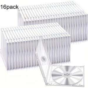 CD, DVD, CDR 보관용으로 제작된 초고透明 폴리프로필렌 플라스틱으로 제작된 슬림 CD 케이스 16개 세트입니다. 스크래치 방지 투명 케이스는 가정, 사무실 또는 차량에서 사용하기에 이상적입니다.